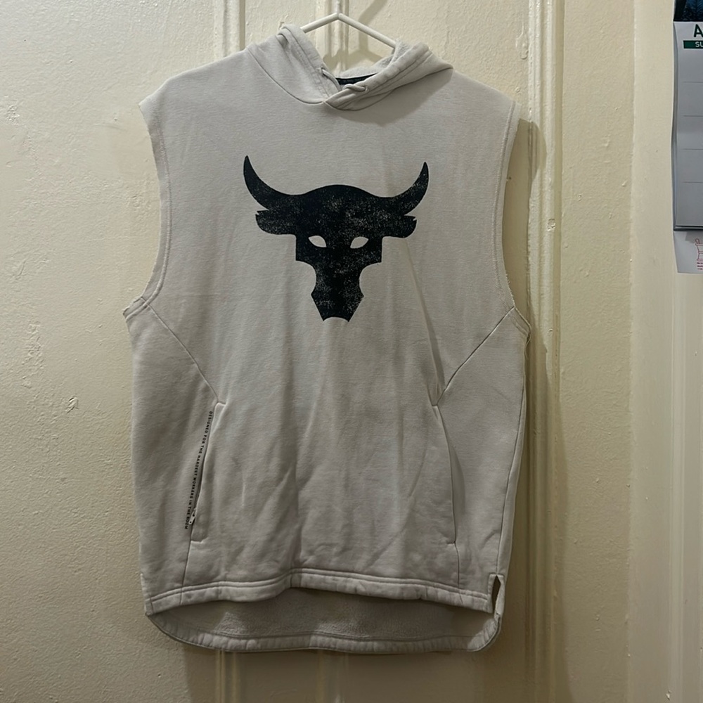 Coldgear: No Sleeves, Light Grey/&Black - Size Medium